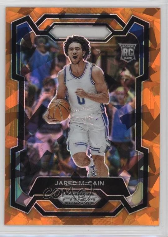 2024-25 Panini Prizm Draft Picks Orange Ice Prizm Jared McCain #35 02ri