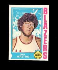 Bill Walton 1974-75 Topps Portland Trailblazers RC ROOKIE Basketball Card #39. rookie card picture
