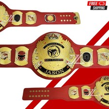 Power-Rangers Red Ranger Jason Lee Championship Belt Adult Zinc Plates
