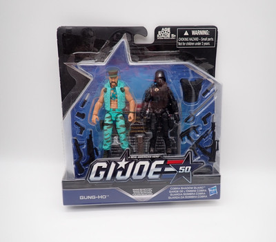 Hasbro GI Joe GUNG HO & COBRA SHADOW GUARD 50th Anniversary Marine Devastation