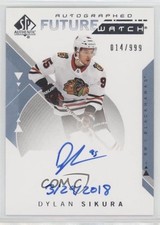 2018-19 SP Authentic Future Watch Inscriptions 14/50 Dylan Sikura #177 Auto s9v