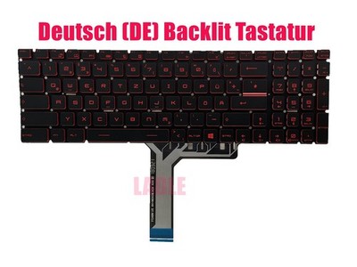 Deutsch Tastatur für MSI GL75 Leopard 10SFR/10SER/10SDR/10SEK/10SDK(MS-17E7)