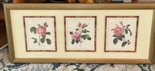 Vintage Floral Print On A Gold Frame 21 By 10