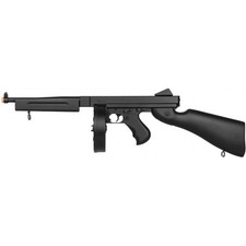 AGP Multi Option Well Thompson M1A1 AEG Airsoft Gun Tommy Gun Rifle Black Color