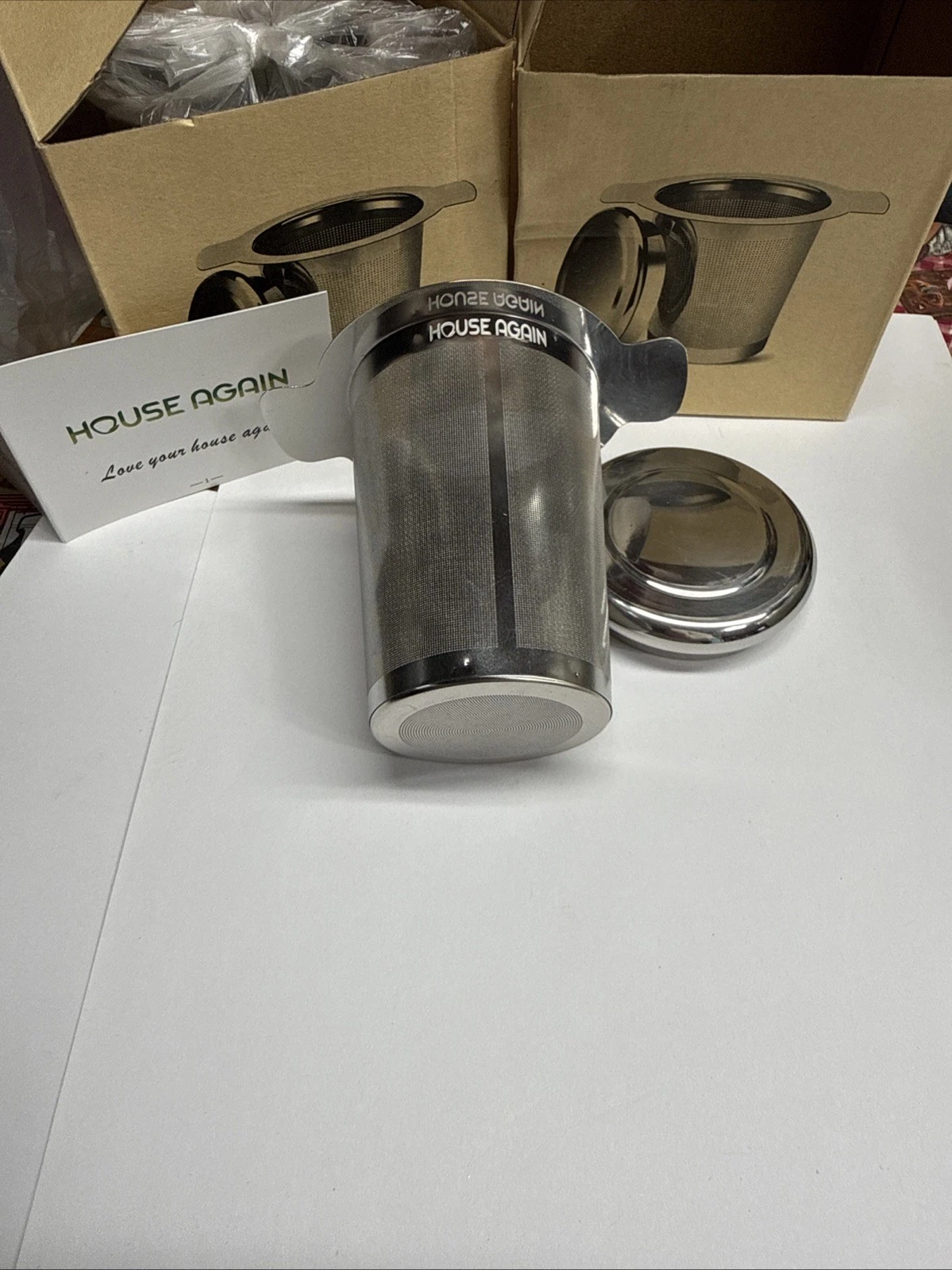 Tea Infuser Strainers Stainless Steel Stepper Double Handles 2-Pack New