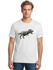 T-Rex-Dinosaur Mens Graphic Tee, 100 Cotton, Casual Summer Wear
