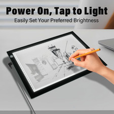 A4 Light Box for Tracing   Ultra-Thin LED Light Table with Adjustable Brightn...