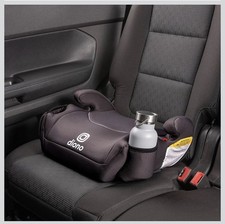 Diono Solana Backless Booster Car Seats, Cup holder, Black Storm