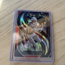 2024 Panini Select - Premier Level Hunter Henry #160 Black & Red Shock Prizm