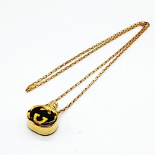 Gucci Necklace Gold Navy Blue 2335119