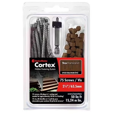 FastenMaster FMCTX-TX75TSSR Cortex Trex Transcend Spiced Rum 75 Screws -  2-1/2 