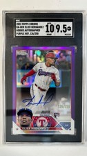 Elier Hernandez 2024 Topps Chrome Rookie Autograph Purple Refractor /250 SGC 9.5