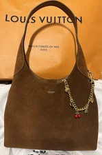 NWT Coach Brooklyn 28 Suede Shoulder HandBag Brown Hobo CW637 Tote + Free Charm