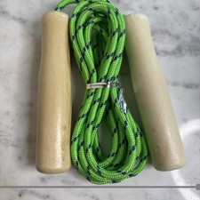 Wooden Handle JUMP ROPE- Green/Blue NEW 
