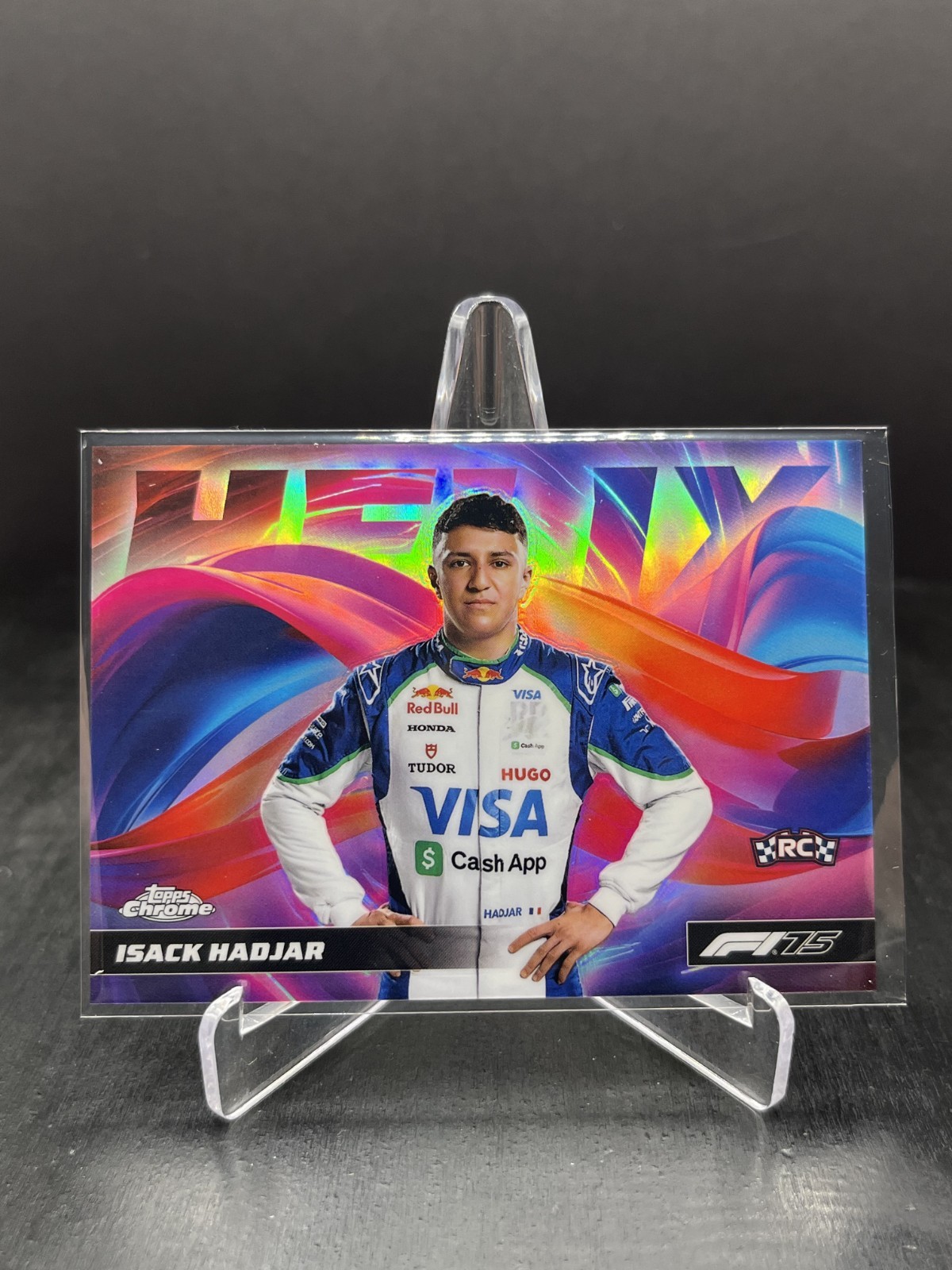 2025 Topps Chrome Formula 1 F1 Isack Hadjar RC Rookie Helix SP #HLX-12