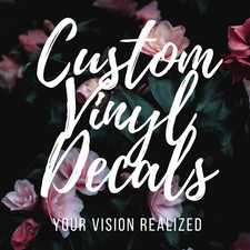 Custom Vinyl Sticker Personalised Text or Logo Waterproof Decal Any Size Craft