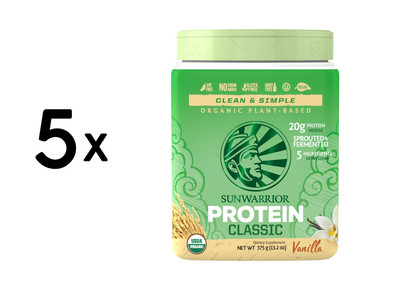 5 x Sunwarrior Protein Classic Organic (375g) Vanilla (58,66 EUR/kg)
