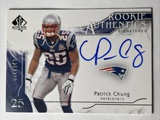 2009 SP Authentic #345 Patrick Chung On Card Rookie Auto 526/799!!. rookie card picture