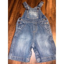 Genuine Kids from OshKosh Boys Denim Shortalls Blue Medium Wash 24M