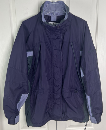 Vintage 90s Columbia Womens Purple Full Zip Jacket Sz Large Waterproof Lined E17