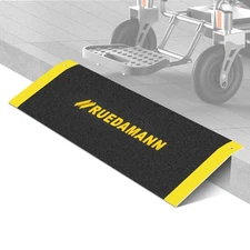 Ruedamann Threshold Ramp for Doorways, 32" W x 10" L, Anti-Slip Wheelchair Ra...