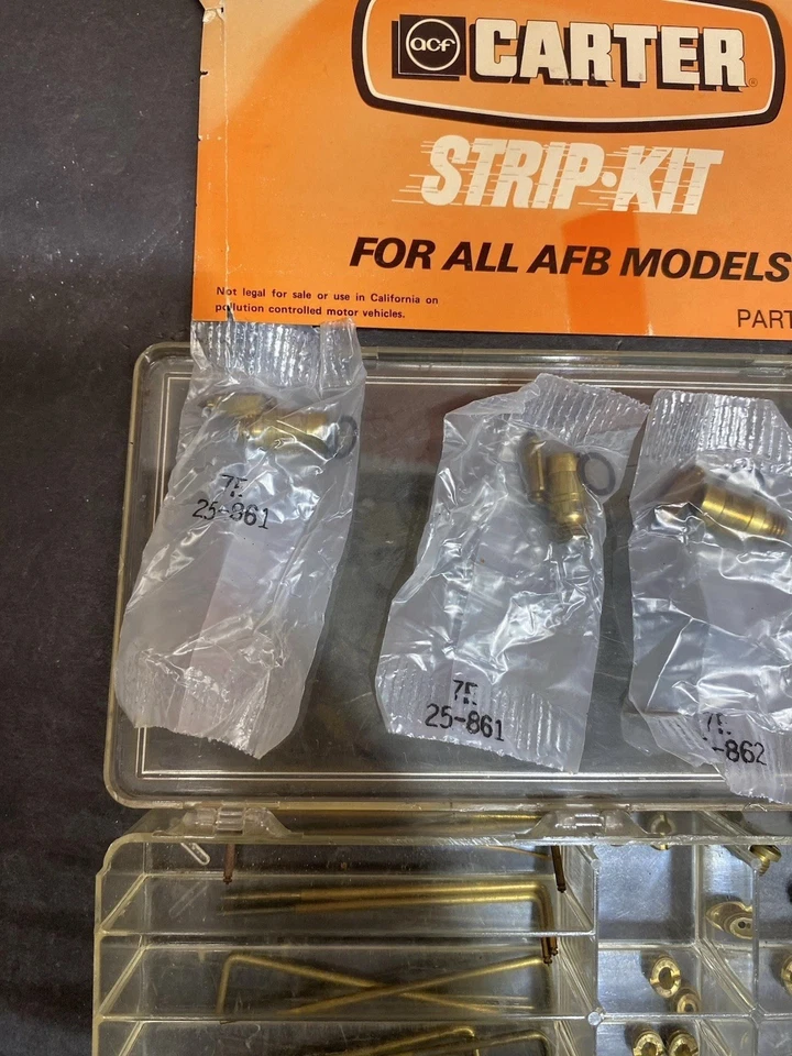 Kit de tiras Carter 10-201 motor AFB carburador chorro y medición kit de agujas de varilla Foto 4 de 4