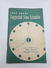 1958 Edsel Suggested Time Schedule Rare Original
