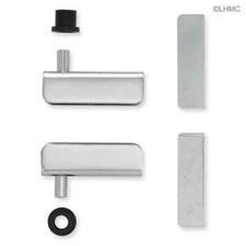 12 Pack Chrome Glass Door Hinge Pair