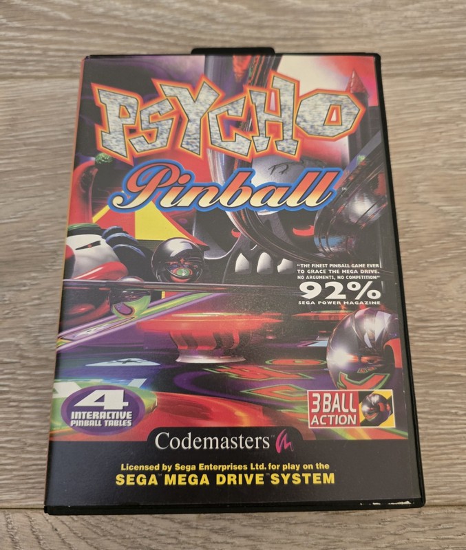 Psycho Pinball – Sega Mega Drive – Boxed – Complete – PAL UK - Fully tested
