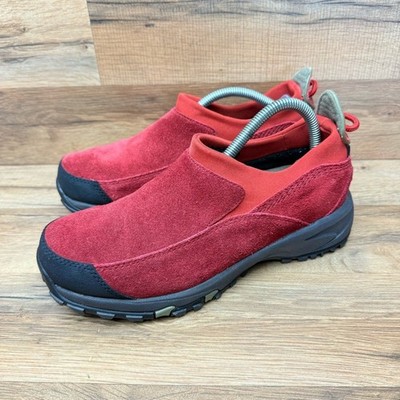LL Bean Red Slip-On Womens Thinsulate Shoe Size 7.5 Moc Casual 05330