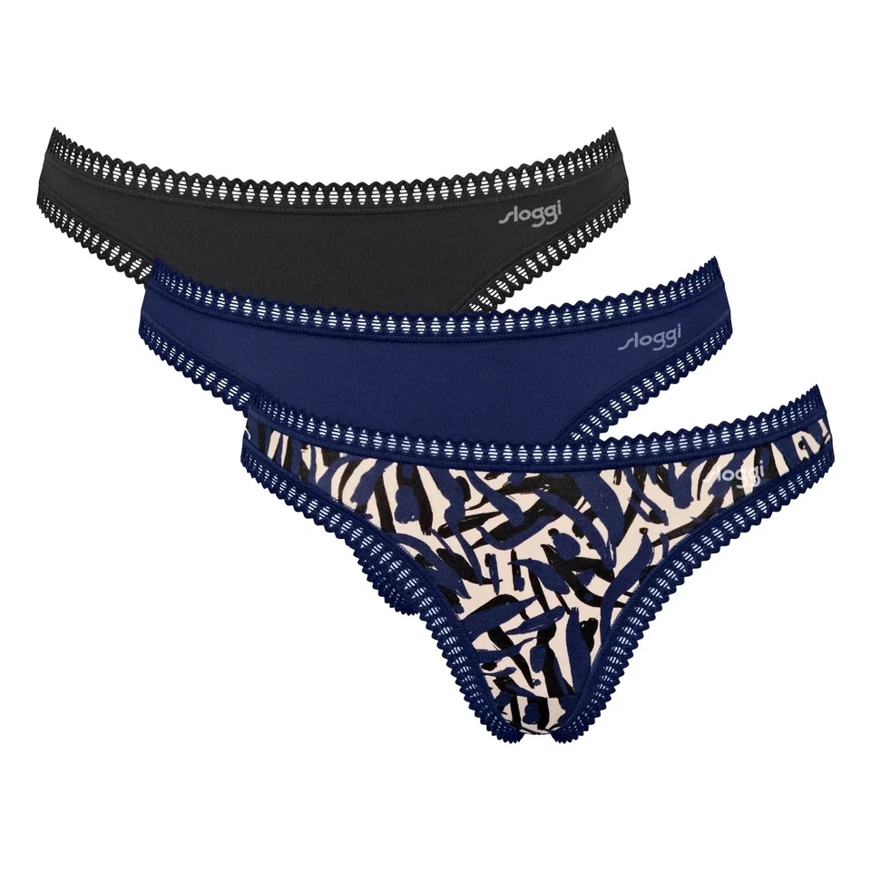 Sloggi Mujer Strings, 3er Paquete - Ir Crush Tanga C3P, Ropa,Stretch-Baum - Imagen 2 de 4