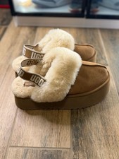 Ugg Funkette Slipper Size 10 Chestnut Platform Slingback
