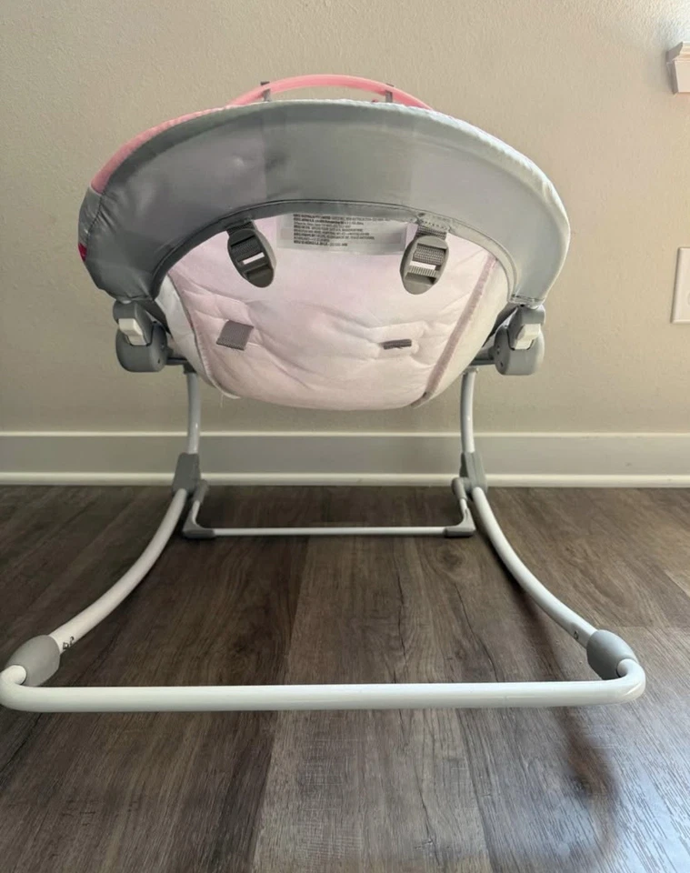 Disney Bebé Minnie Mouse 2 en 1 Vibrador Bebé Silla Balancín Bebé 0-30 Meses Foto 3 de 4