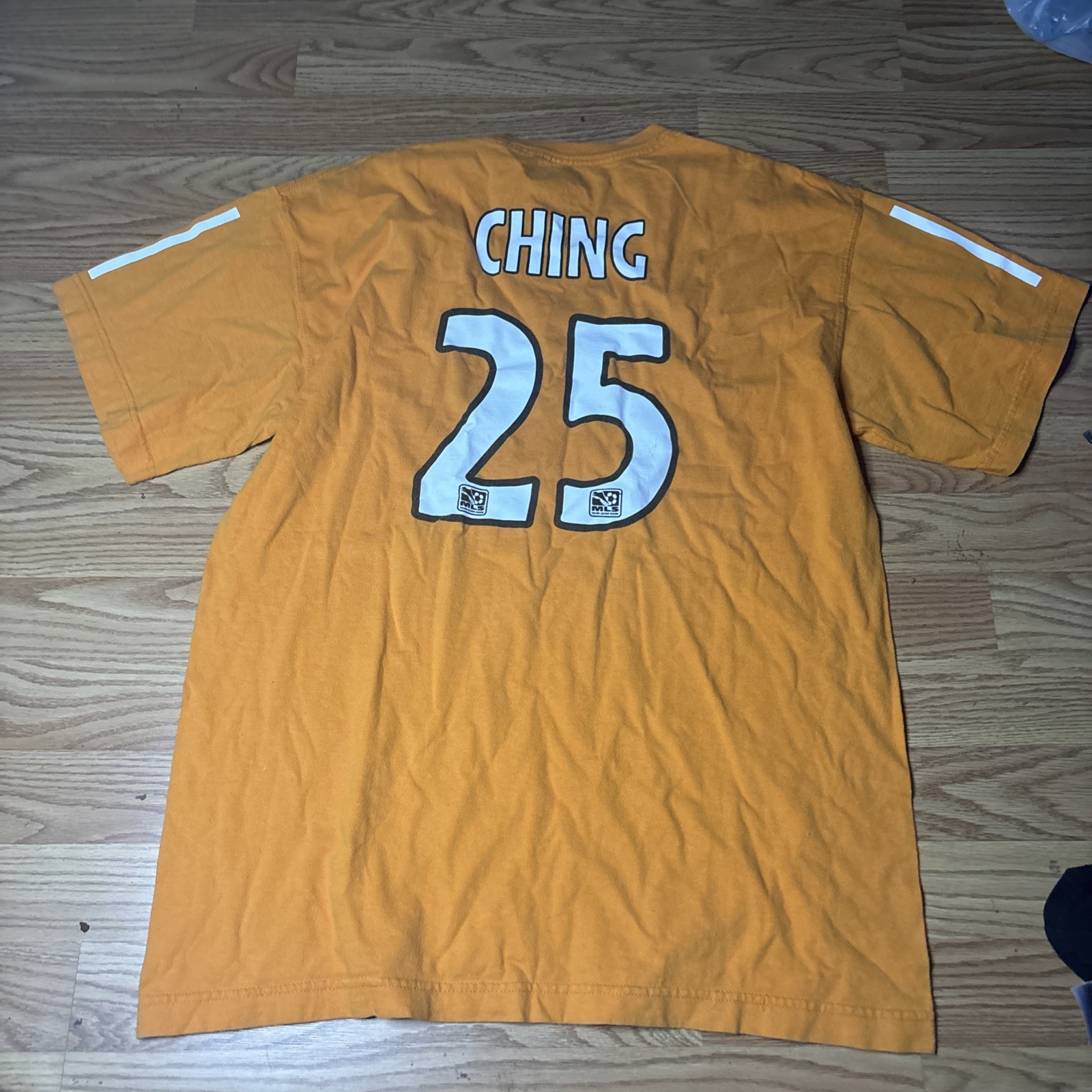 Vintage Houston Dynamos Brian Ching Shirt Medium USMNT MLS Soccer Adidas