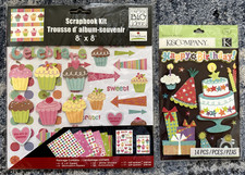 Me My BIG Ideas Scrapbook Kit 8x8 and K Company Sticker Sheet Birthday