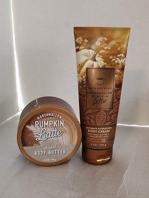 Bath Body Works Marshmallow Pumpkin Latte Shea Hyaluronic Whip Body Butter Cream