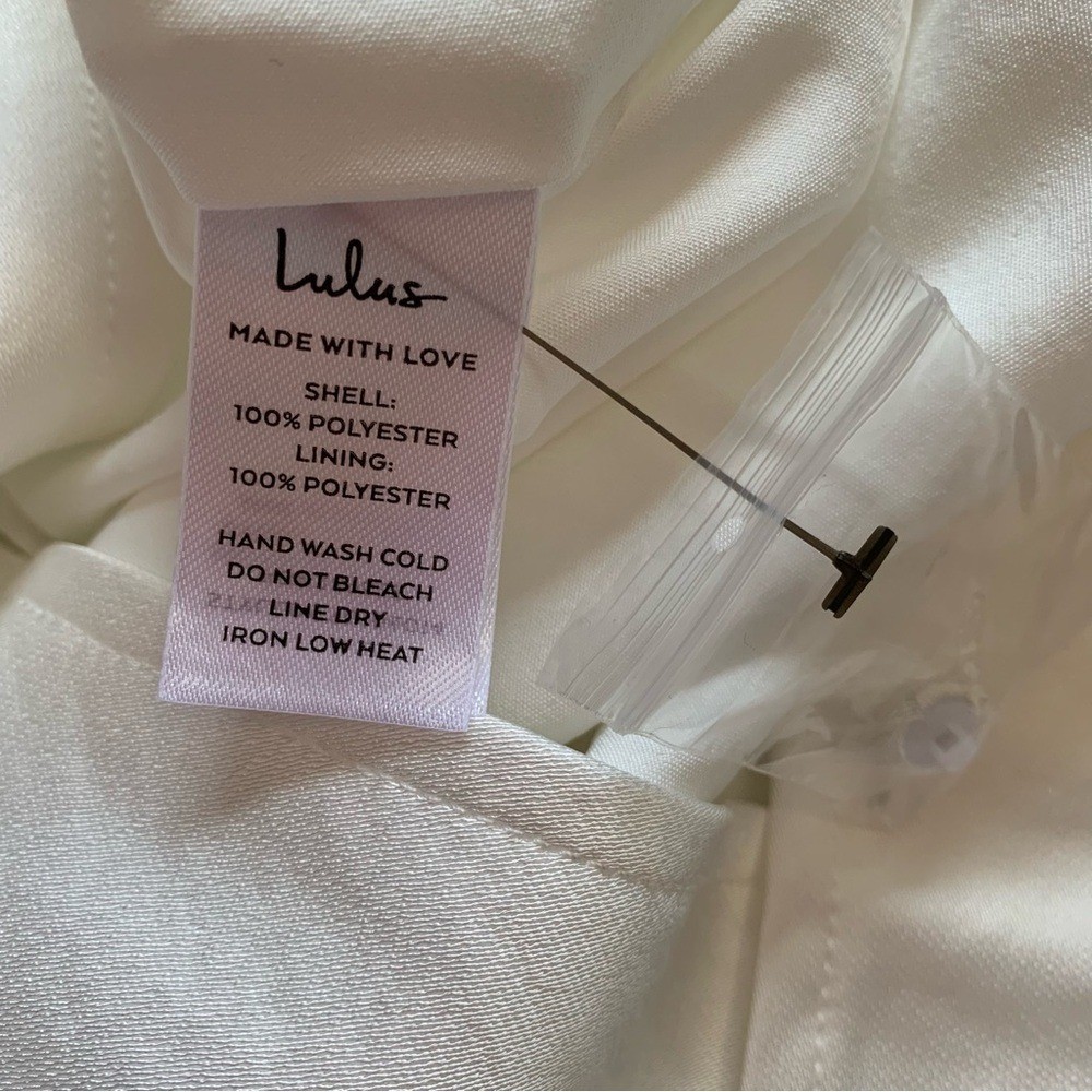 Lulus Beyond Classy White Satin Halter Midi Dress Size Large NWT | eBay