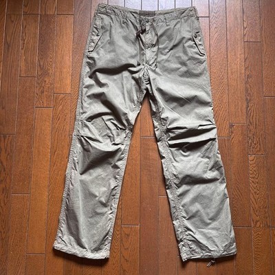 Sage De Cret Beams Parachute Pants M Cotton Chambray Adjustable Waist JAPAN