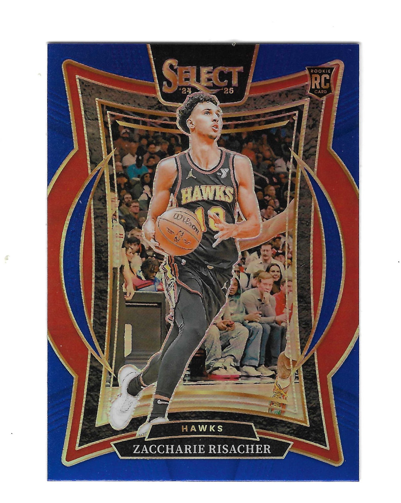 ZACCHARIE RISACHER 2024-25 SELECT BLUE PRIZM ROOKIE RC #86 $30.00 ATLANTA HAWKS