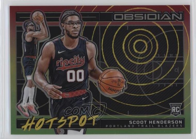 2023 Obsidian Hotspot Electric Etch Reggae Flood /60 Scoot Henderson Rookie RC