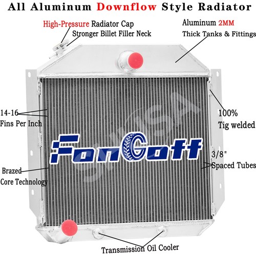 Int57 Radiator 4 Row Aluminum Radiator For 51-57,53 International Harvester L/R/S ...