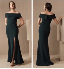 BHLDN NWT Delice Off the Shoulder Dress Long Gown Size 6 Green