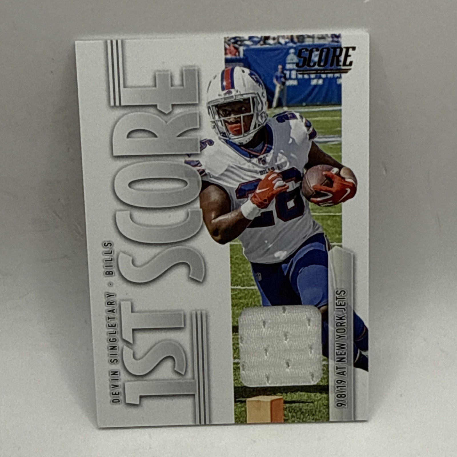 2020 Panini Score Devin Singletary 1st Score Relic # FS-DS NFL Bills Card