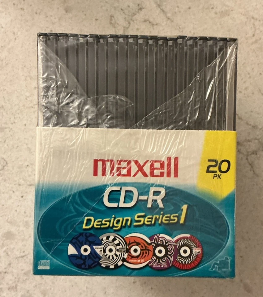 Maxell 20Pk Blank CD-R Series 1 Design Pack Slim Jewel Cases 80 Min 700mb 48x  - Image 2 of 4