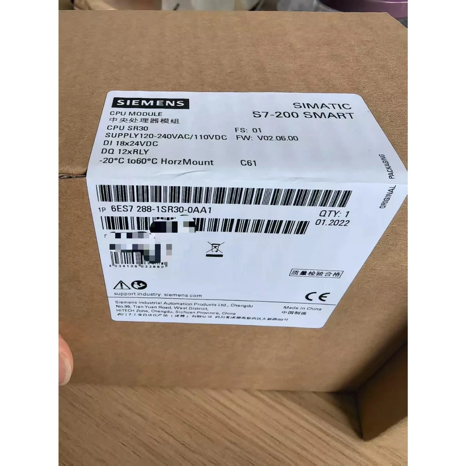 New Siemens SIMATIC S7-200 SMART CPU SR30 6ES7288-1SR30-0AA1 6ES7 288-1SR30-0AA1 - Image 3 of 4