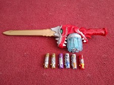 Power Rangers Dino Super Drive Saber Sabre Sword Sound & lights & 6 chargers