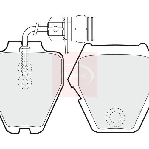 Apec Bremsbelag Satz FüR Scheibenbremsen PAD1161-image
