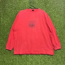 Marithe Francois Girbaud Shirt Mens XL 90s Made in USA Long Sleeve Hip Hop Y2K
