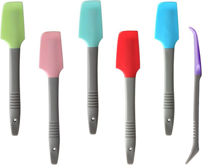 Silicone Mini Spatula, Curved Small Spatula, Kitchen Jar Spatula, Wet Pet Food C