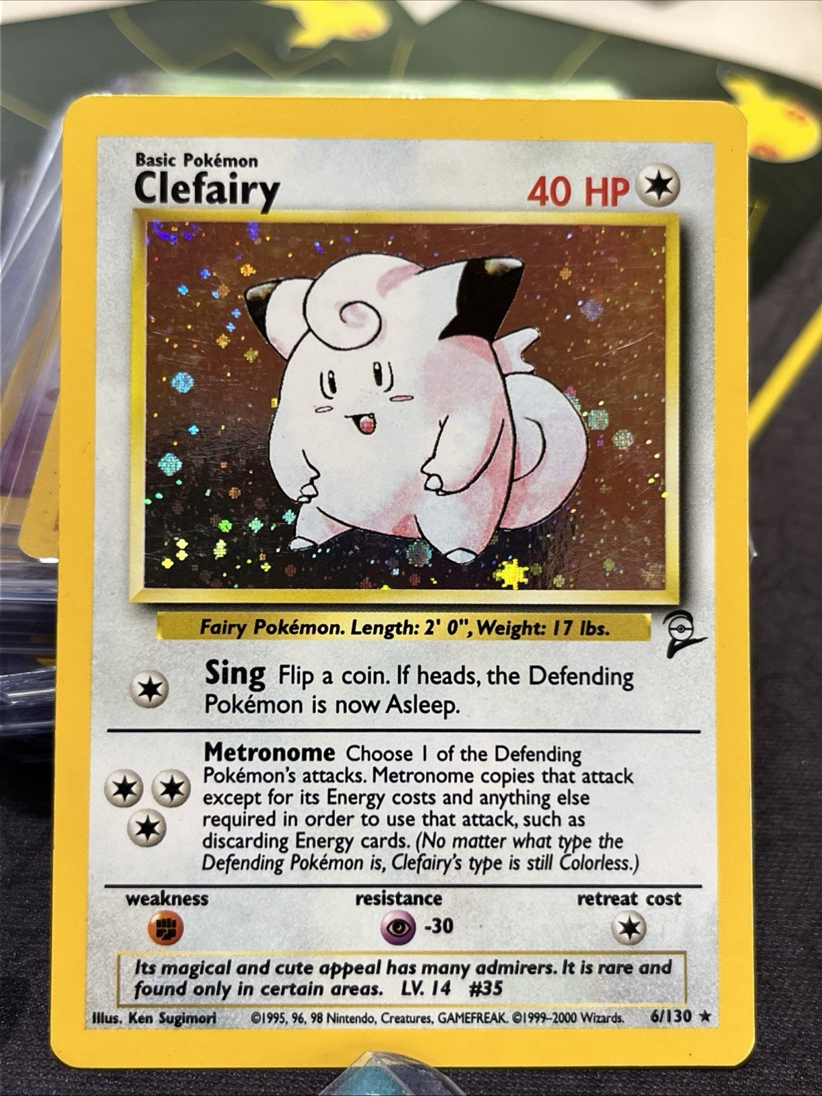 Pokémon TCG Clefairy Base Set 2 Holo Unlimited Rare Card 6/130